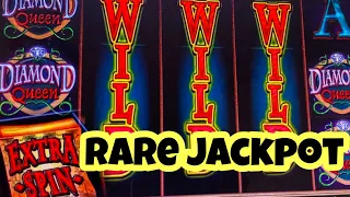 RARE JACKPOT ON DIAMOND QUEEN - EXTRA FREE SPINS - HIGH LIMIT