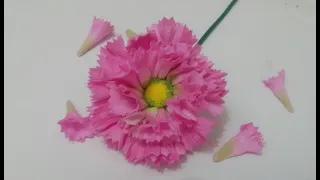 Цветы из фоамирана.Вы только посмотрите как быстро и просто можно сделать красивый цветок!