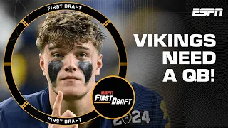 Should the Vikings trade up for JJ McCarthy?! Field Yates thinks so. 😱🏈
