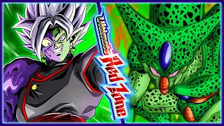 TURN 1 DEFENSIVE WALL! LR FUSION ZAMASU VS RED ZONE FIRST FORM CELL! (Dokkan Battle)