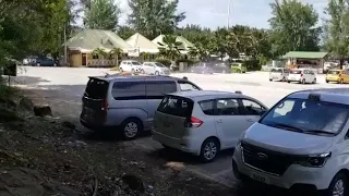 Toyota supra drift at jetty in Seychelles