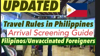 UPDATED PHILIPPINE TRAVEL  RULES AND UNVACCINATED PASSENGERS