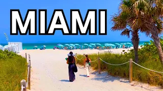 4K | MIAMI FLORIDA WALKING TOUR - Mid-Beach & Bayshore | 2024