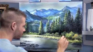 Evergreen Forest & Large Mountain | Paint with Kevin ®