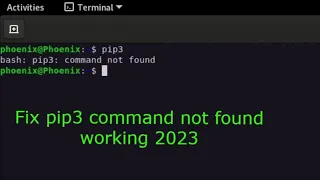 How to fix pip3 command not found