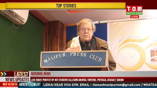MANIPUR’S SITUATION IS SPILL OVER OF WHATS HAPPENING INSIDE MYANMAR: BERTIL LINTNER