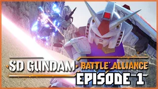 SD Gundam Battle Alliance Walkthrough Part 1 Threat of Zeon (Switch) English