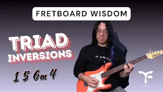 Triad Inversions 1 5 6m 4 - Fretboard Harmony on top 3 strings