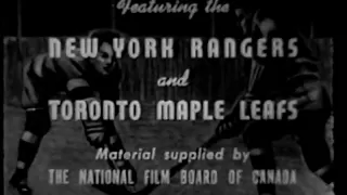 HOT ICE 1939 Toronto Maple Leafs vs New York Rangers Hockey