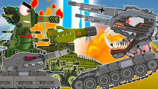 KV-44 and Ratte, a journey into the past.All series. Cartoons about tanks.