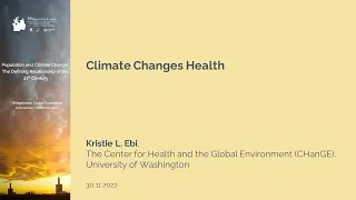 WIC 2022 KEYNOTE: Kristie L. Ebi - Climate Changes Health