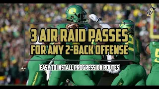 3 Air Raid Passes for Any 2-Back 20 Personnel Offense