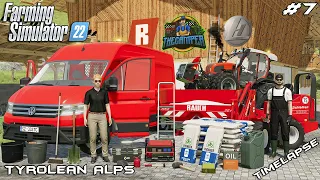 SPREADING FERTILIZER with REFORM on STEEP MEADOW | Tyrolean Alps | Farming Simulator 22 | Episode 7