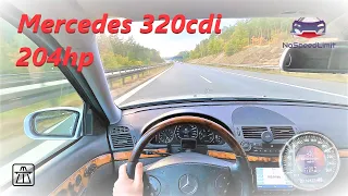 Mercedes-Benz E-Class W211 320cdi Acceleration and Top speed on Autobahn