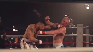 Guglielmo Gicco,ko contro l' inglese Stephen Taylor nel match di bare knuckle boxing.