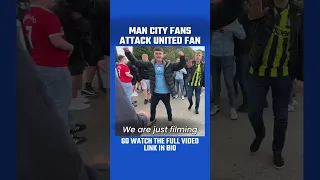 Man United fan gets attacked at The Etihad! 🔵🤺🔴 | #ManchesterUnited #ManCity #PremierLeague