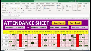 how to create attendance sheet in excel format