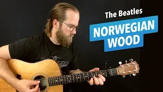 🎸 Norwegian Wood • The Beatles guitar lesson w/ tabs