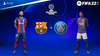 FIFA 23 - Barcelona vs PSG Ft. Neymar, Gonçalo Ramos, | UEFA Champions League | PS5™ Gameplay [4K60]