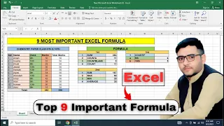 Excel Tutorial - 9 Most Important Excel Formula - Can you Excel Expert | MS Excel in (Urdu) - 2023