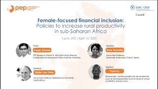 Female focused financial inclusion: Policies to increase rural productivity in sub-Saharan Africa