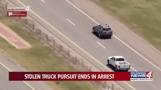 Police chase involving stolen truck ends in Oklahoma City