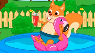 Bridie Squirrel - Flamingo inflável Animé Desenho Infantil em Português Brasil