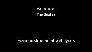 Because - The Beatles (Piano KARAOKE)