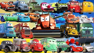 Looking For Disney Pixar Cars Lightning Mcqueen, Rip Clutchgoneski, Hudson Hornet, Frank, Mack, Flo