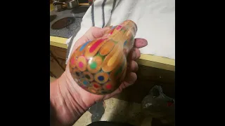 A Ferro rod handle using colored pencils