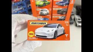 Matchbox Car 2024 Tesla Model 3 Unboxing #matchboxcars