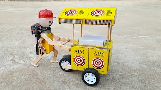 How to Make Ice Cream 🍦 Cycle Rickshaw Cart with Robot 🤖 - DIY MatchBox Ice Cream Trolley