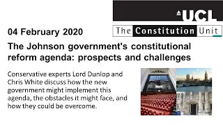 The Johnson government's constitutional reform agenda: prospects and challenges