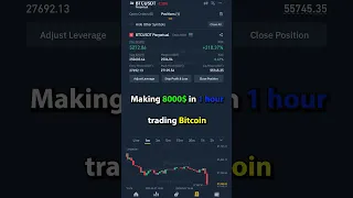 Making 8000$ in 1 hour trading Bitcoin #trading #crypto #binance #shorts #futures #livetrading