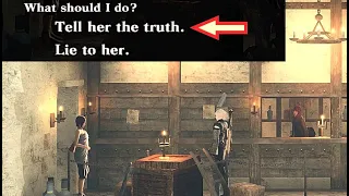 NieR Replicant is heartbreaking - Lie vs Tell the truth to the Red Bag Woman