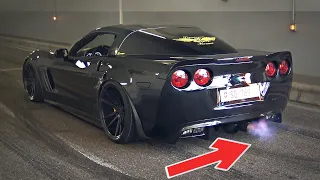 TUNED CARS Leaving Car Meet Through Tunnel 💥 | INSANE Burnouts & Accelerations 💨