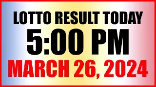 Lotto Result Today 5pm March 26, 2024 Swertres Ez2 Pcso