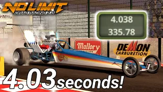 4.03 Seconds Dragster Tune (5th Dragster) Update 1.8.1 | No Limit Drag Racing 2.0