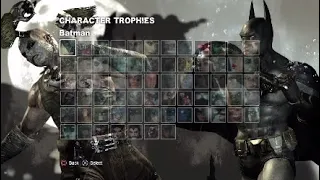 All the character trophies in batman arkham city