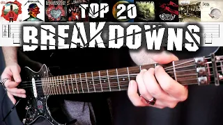 TOP 20 METAL BREAKDOWNS | WITH TABS