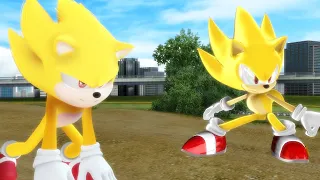 Modern Super Sonic V.S. Movie Super Sonic - The Race Finale [Animation] ソニック v. ソニック (April Fools)