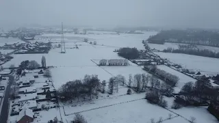 Sneeuw 8 maart 2023 (drone, snow in Belgium)