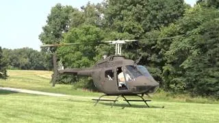 1971 Bell OH-58C startup and take off
