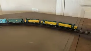 N scale CNW 30 car train