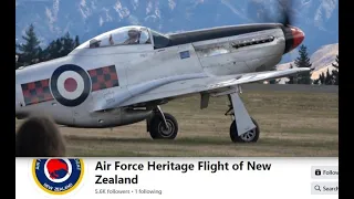 Air Force Heritage Flight of NZ 2024 Spitfire Mustang Texan
