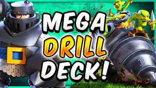 MASSIVE DAMAGE! NEW MEGA DRILL DECK DESTROYS CLASH ROYALE!