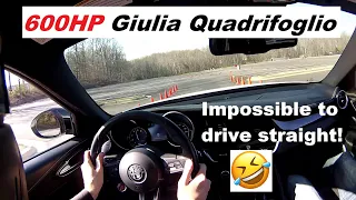 POV: 600HP Twin Turbo Alfa Romeo Giulia Quadrifoglio Autocross