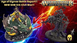 Age of Sigmar Battle Report! NEW GHB!! Ironjaws vs Krule boys Civil War!!