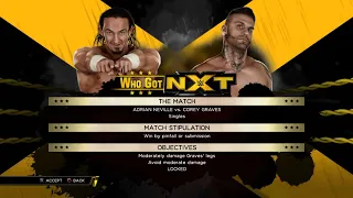 WWE 2K15 - Match #3 - Adrian Neville vs Corey Graves [Who Got NXT] (1080p)