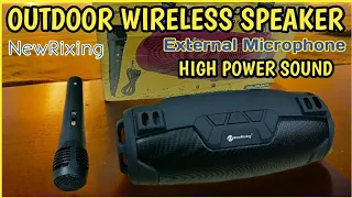 NewRixing Outdoor Wireless Speakers High-Power Audio Amplifer Board FM/AUX/USB/TF/ With Microphone